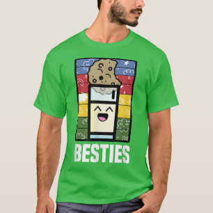 Besties Cookie and Milk Lover Food Pun Bestfriend T-Shirt