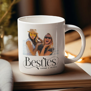 BESTIES' Custom Photo & Names Keepsake Coffee Mug