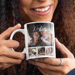Besties Customized Photo Collage Coffee Mug<br><div class="desc">This modern best friends, photo collage blanket is the perfect gift for your best friend, featuring 4 of your favourite photographs, the text BESTIE in a fun script font, a personal message and then personalize with your names. Fantastic as a present for christmas, graduation, galatines, birthday or gift any other...</div>