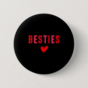Besties cute matching mother daughter friend 2 inch round button