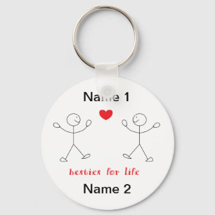 Besties For Life Keychain