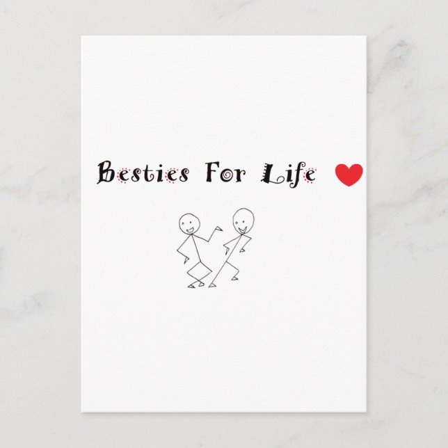 Besties For Life Postcard (Front)