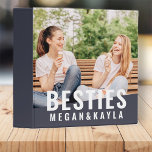 Besties Forever Best Friends BFF Modern Chic Photo Binder<br><div class="desc">This simple and modern design is composed of sans serif typography. Add custom photo of you and your best friend.</div>