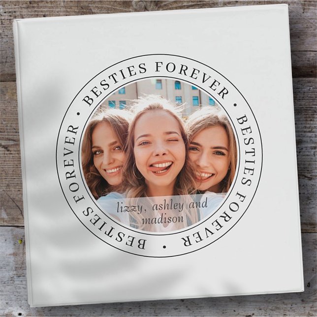 Besties Forever BFF Simple Modern Custom Photo Binder (Creator Uploaded)