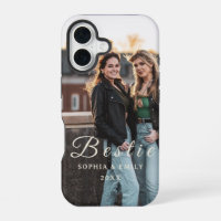 Besties Forever iPhone 16 Case – Photo & Name