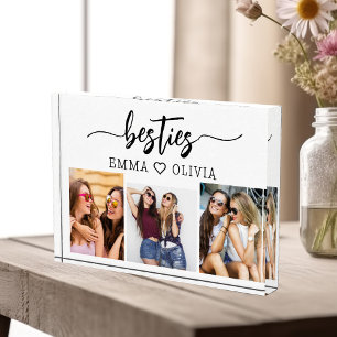 Besties Friends 3 Photo Friendship Collage  Block