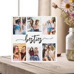 Besties Friends 6 Photo Collage Keepsake Plaque<br><div class="desc">Celebrate your friendship with the Best Friends 6 Photo Collage Keepsake Plaque. This personalized plaque features a beautifully arranged collage of six cherished photos, capturing unforgettable moments. Crafted from high-quality materials, it's perfect for displaying on a desk, shelf, or wall. The heartfelt "Best Friends" message adds a loving touch, making...</div>