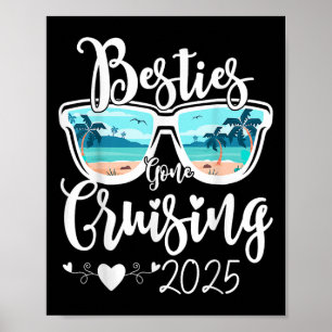 Besties Gone Cruising 2025 Girls Matching Women Cr Poster