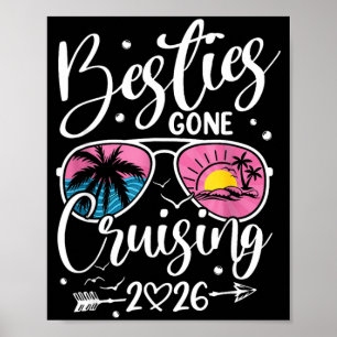 Besties Gone Cruising 2026 Girls Matching Women Poster