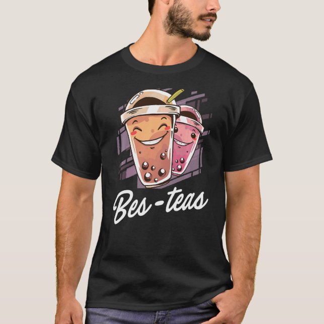 Besties Graphic Tea  Tea Drinker Tea Brewing Cup O T-Shirt (Front)