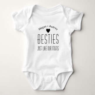 Besties Just Like Our Moms Best Friends Forever Baby Bodysuit