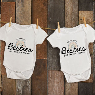 Besties Just Like Our Moms Personalized Matching Baby Bodysuit