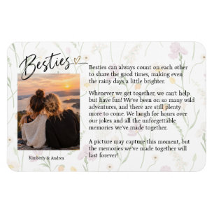 Besties Keepsake with Photo & Message Magnet