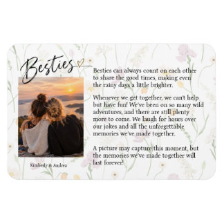 Besties Keepsake with Photo & Message Magnet