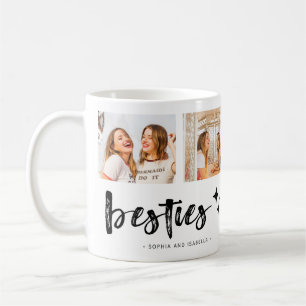 Besties Names Photo Collage Best Friends Coffee Mug