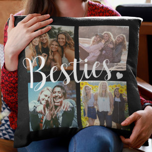 Besties Oreiller blanc noir