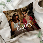 BESTIES' Personalized Cute BFF Gift  Throw Pillow<br><div class="desc">This adorable, personalized photo pillow is a charming way to remind your bestie of the special bond you share. Just upload a picture, customize the text, and choose a unique colour scheme. It's the ideal gift for Christmas or birthdays—or any day you want to let them know how much s/he...</div>