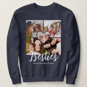 BESTIES Personalized Friends Photo Collage Sweatshirt