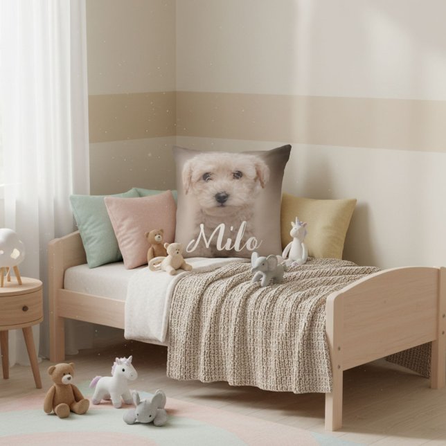 Besties pet friends throw pillow (Creator Uploaded)