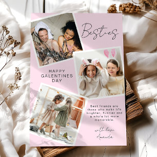Besties Photo Collage Galentines Day Holiday Card