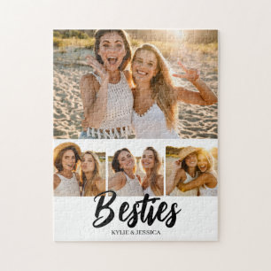 Besties Photo Collage Personalized Jigsaw Puzzle