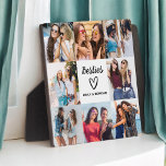 Besties Script Gift For Friends Photo Collage Plaque<br><div class="desc">The Besties Script Gift for Friends Photo Collage is a perfect way to honour your closest friendship. Featuring the word "Besties" in a stylish script, this personalized plaque allows you to showcase your favourite photos together, creating a unique and meaningful keepsake. Ideal for birthdays, holidays, or simply to show appreciation,...</div>