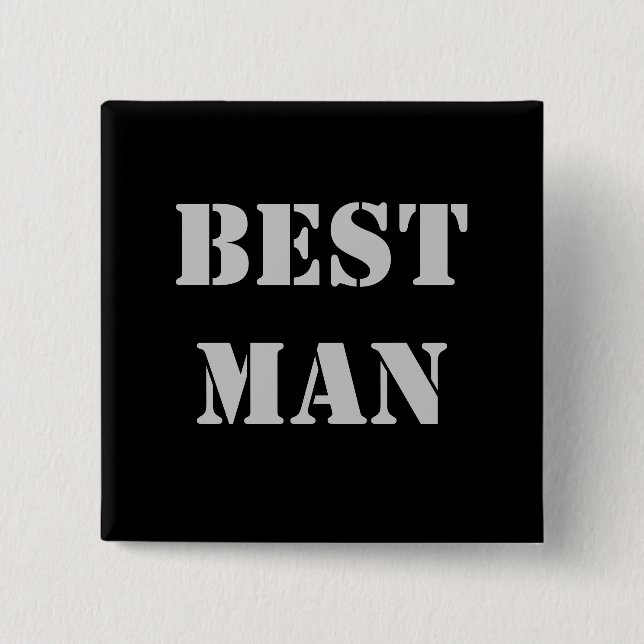 BestMan 2 Inch Square Button (Front)