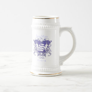BestMan Wedding Stein Vintage Lions 2 Heads