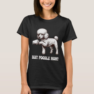 bests Poodle Mom with Poodle Fist Bump T-Shirt