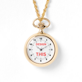 BESTSELLER! Gold Necklace Watch - Personalized 