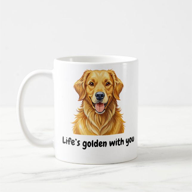 BESTSELLER! Golden Retriever Mug – Life’s Golden.. (Left)