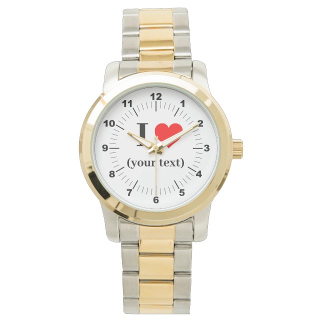 BESTSELLER ! Hommes Je ❤️ Surdimensionné Montre De (devant)