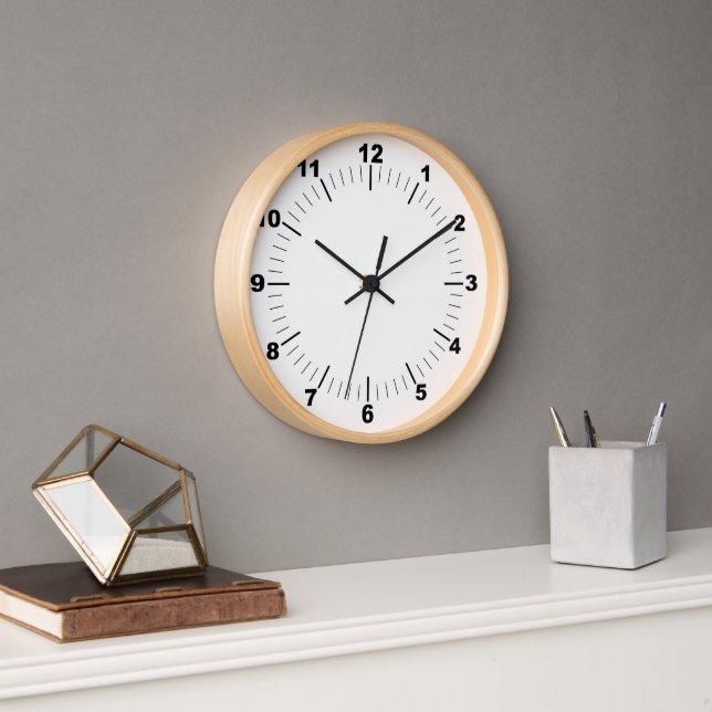 BESTSELLER! Wall Clock, 10" Round Wood Frame 🕗 Clock (Office)