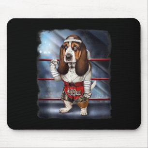 Bet Hound Dog As Muay Thai Kick Boxing Champion Fo Mouse Pad