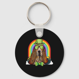 Bet Hound Dog Leprechaun Funny St Patricks Day Keychain