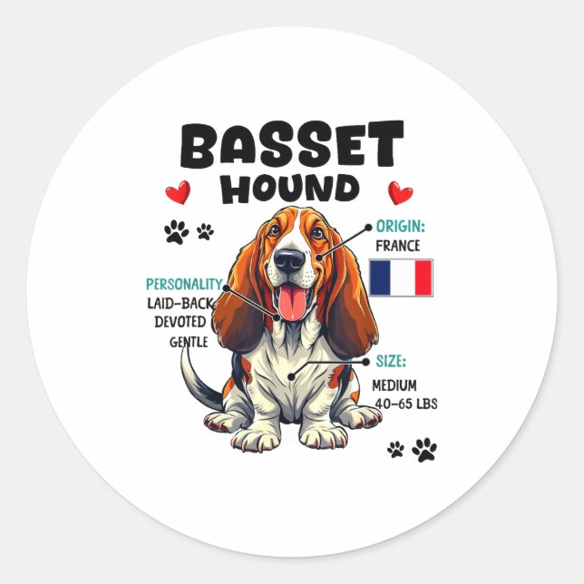 Bet Hound Owner Funny Bet Hound Lover  Classic Round Sticker (Front)