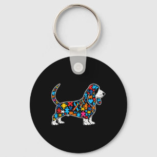 Bet Hound Puzzle Autism Awareness Autistic Womens Keychain