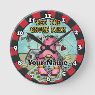 Bet the farm gnome  round clock