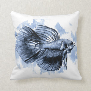 Bêta bleu Poisson Lève Oreiller