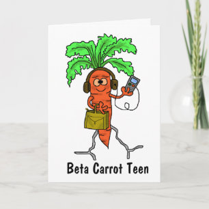 Beta Carrot Teen Funny Easter Card Customize It!