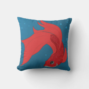 Beta Fish Throw Pillow