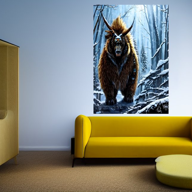 Bête d'ours de grand imaginaire | AI Art Poster (Créateur téléchargé)