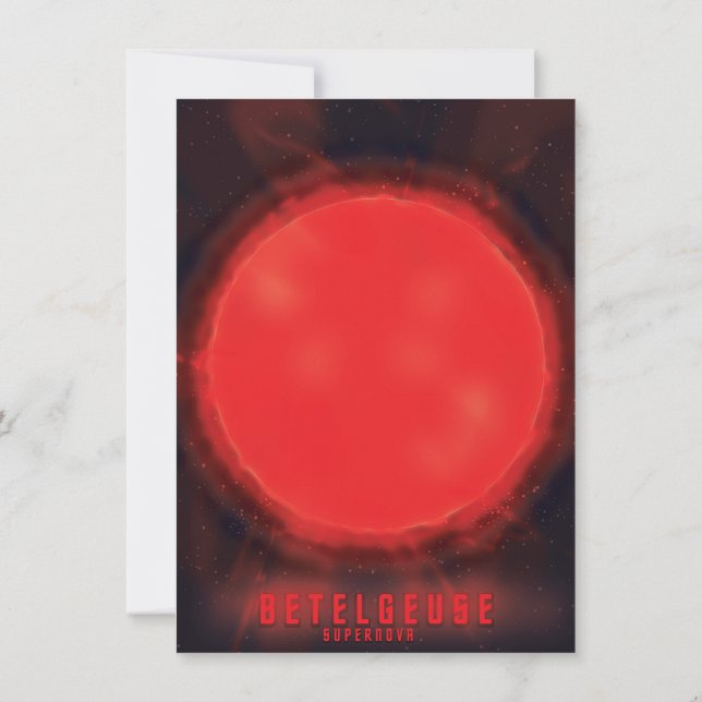 betelgeuse supernova Space Art Invitation (Back)
