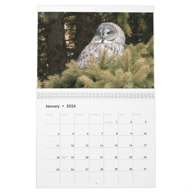 Bêtes et oiseaux du calendrier 2014 de créature (Jan 2026)