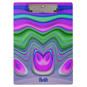 BETH ~ 3D! Pink, Purple, Green, Blue  Clipboard