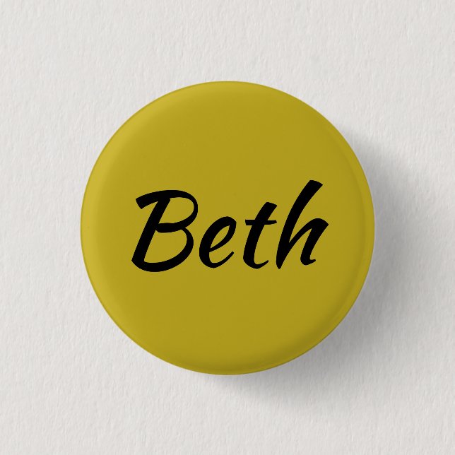 Beth from Orphan Black tv show calligraphy 1 Inch Round Button (Front)