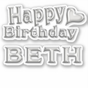 Beth Happy Birthday Autocollant Autocollant