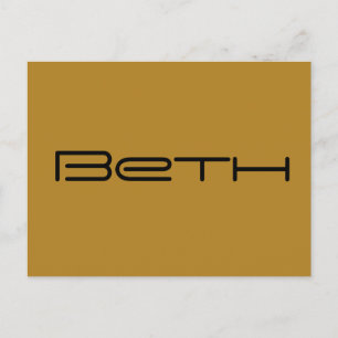 Beth, name of Orphan Black character,geometric fon Postcard