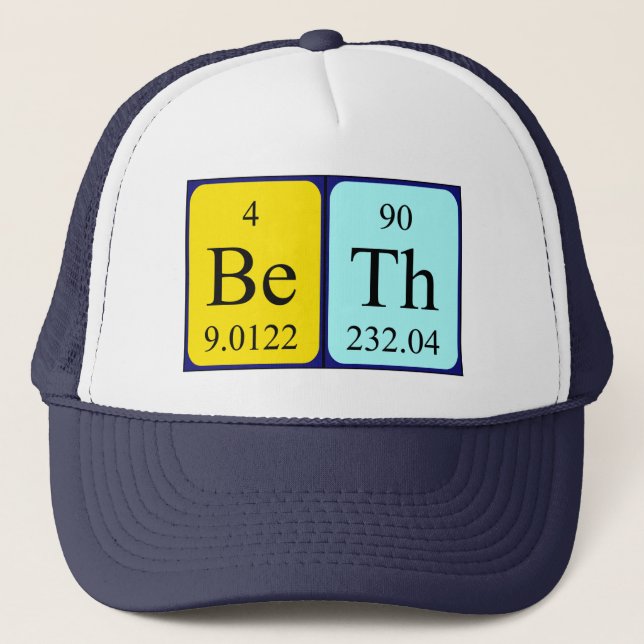 Beth periodic table name hat (Front)