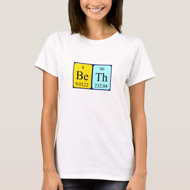 Beth periodic table name shirt (Front)